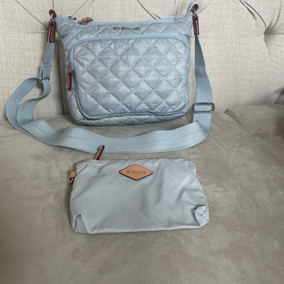 MZ Wallace Metro Scout Crossbody Deluxe in Chambray Blue - Picture 5 of 10